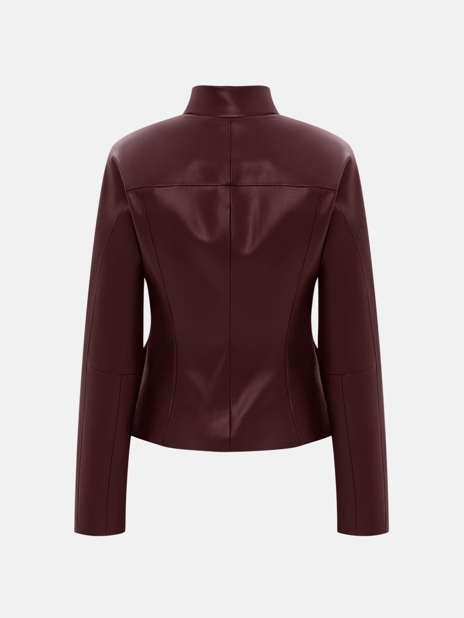 Приталенная куртка из матовой экокожи