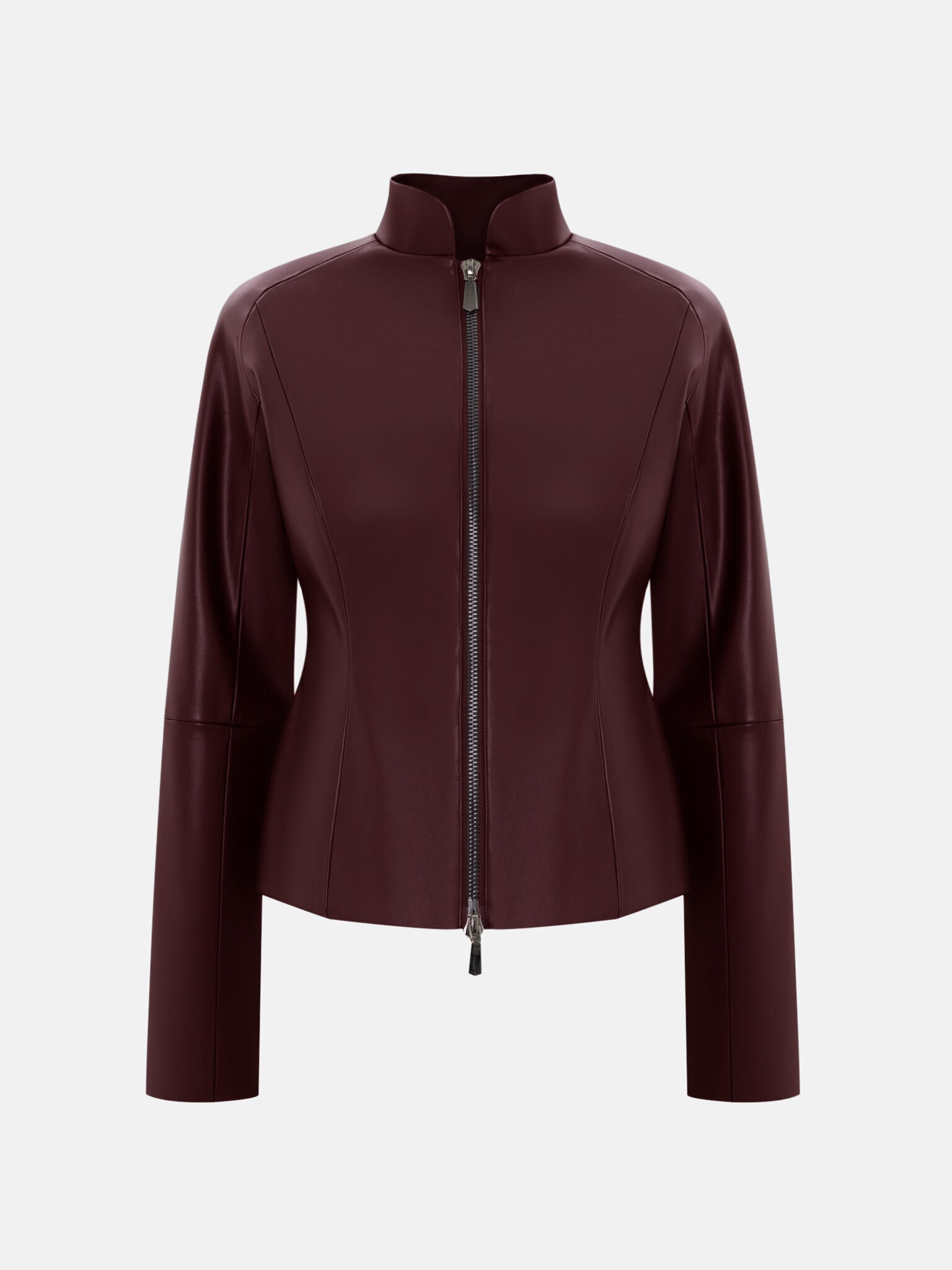 Fitted blazer in matte eco-leather