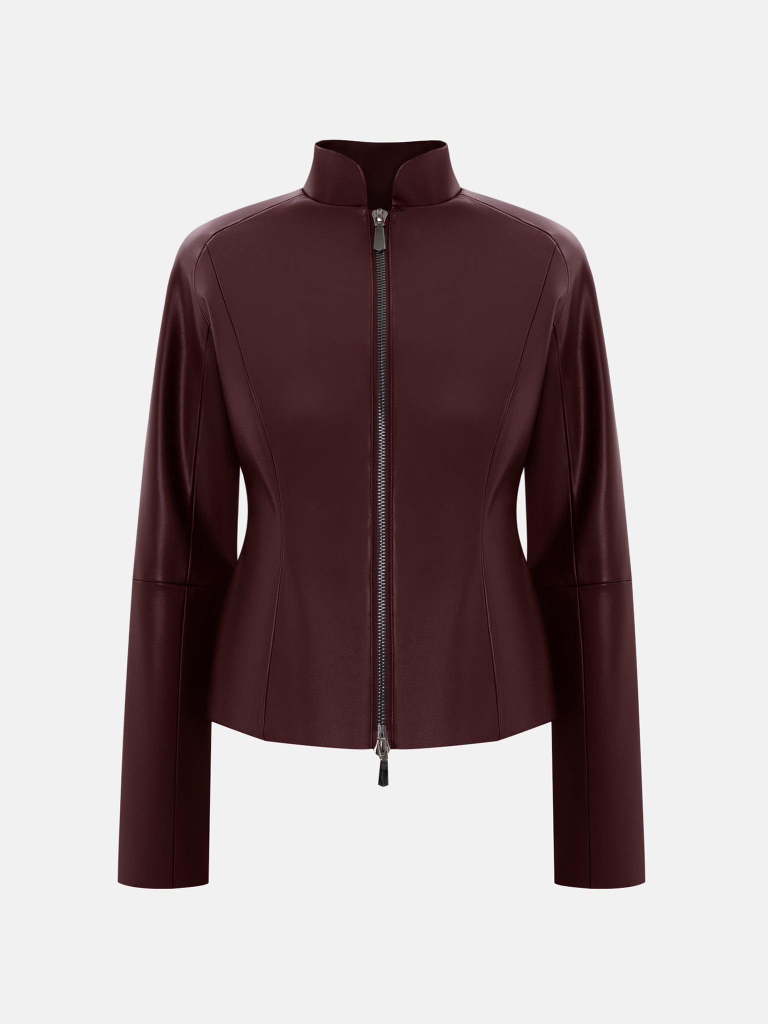 Приталенная куртка из матовой экокожи