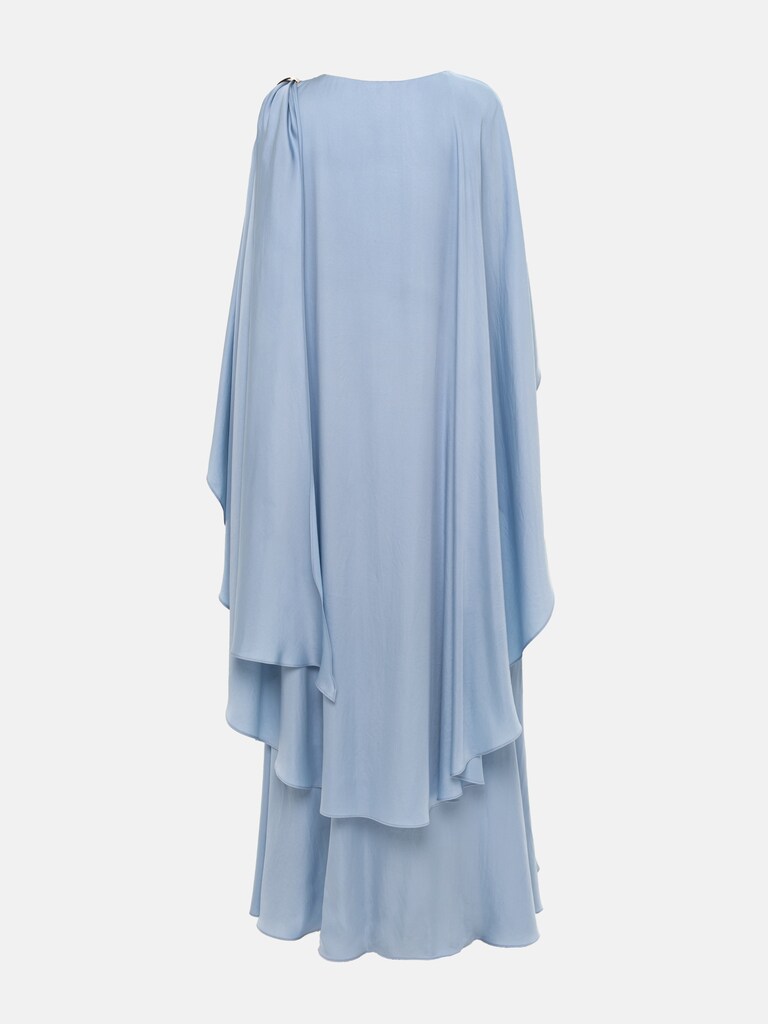 فستان ماكسي مع عباءة غير متماثلة