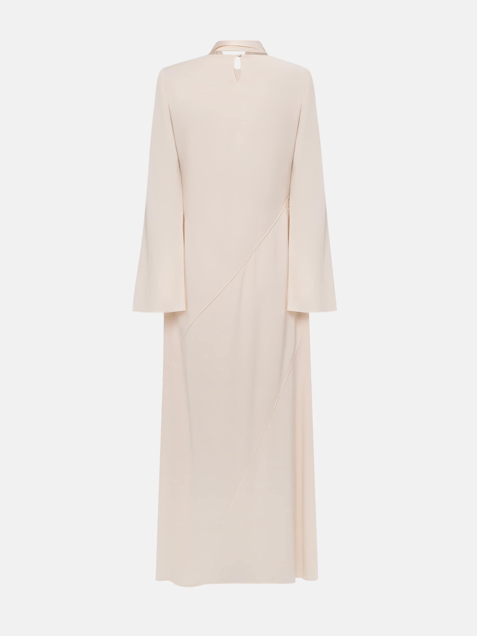 Maxi dress with asymmetrical draped bodice