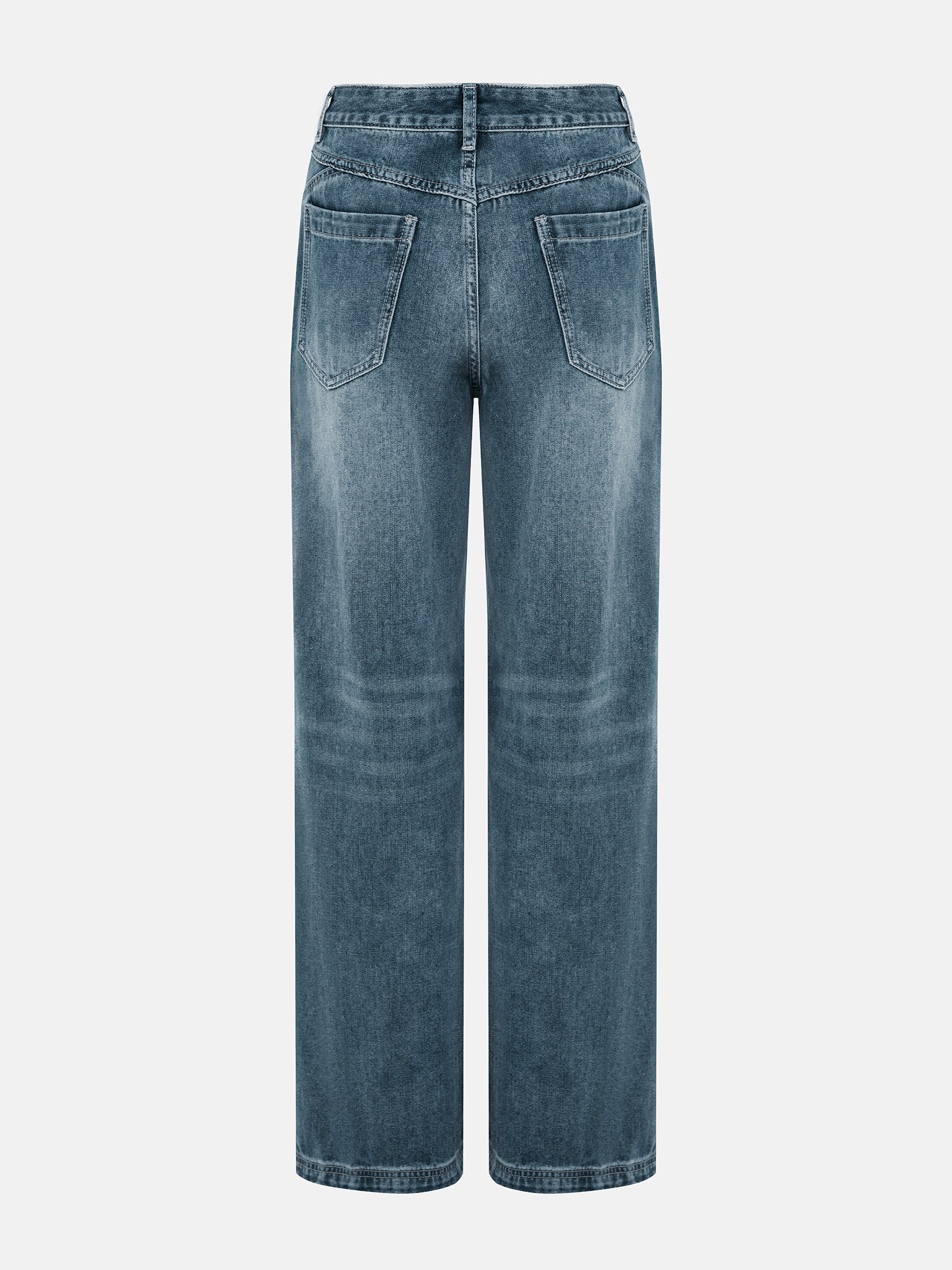 【SALE】LOOSE DENIM JEANS WITH PRESSED PLEAT 9bbe067d87ed78fdf0ffa2425895df