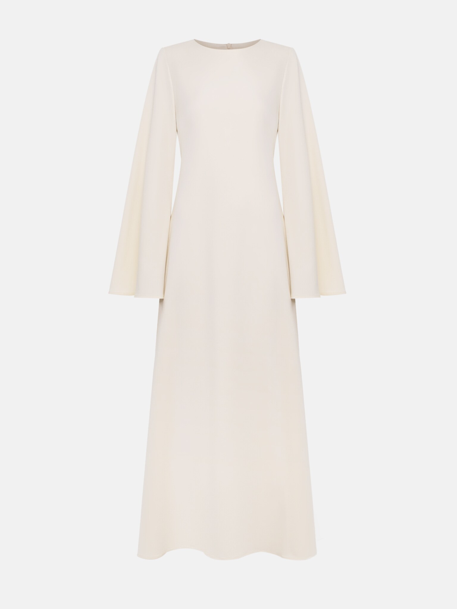 Smooth maxi dress with flared sleeves