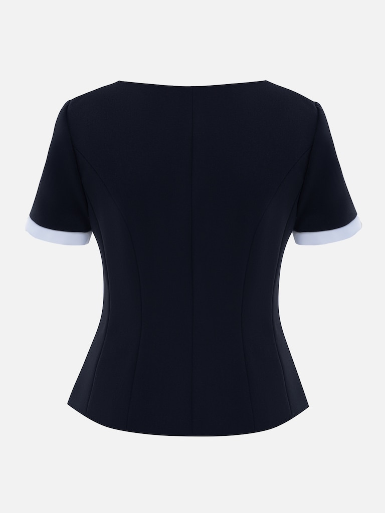 Vintage style blouse with short sleeves