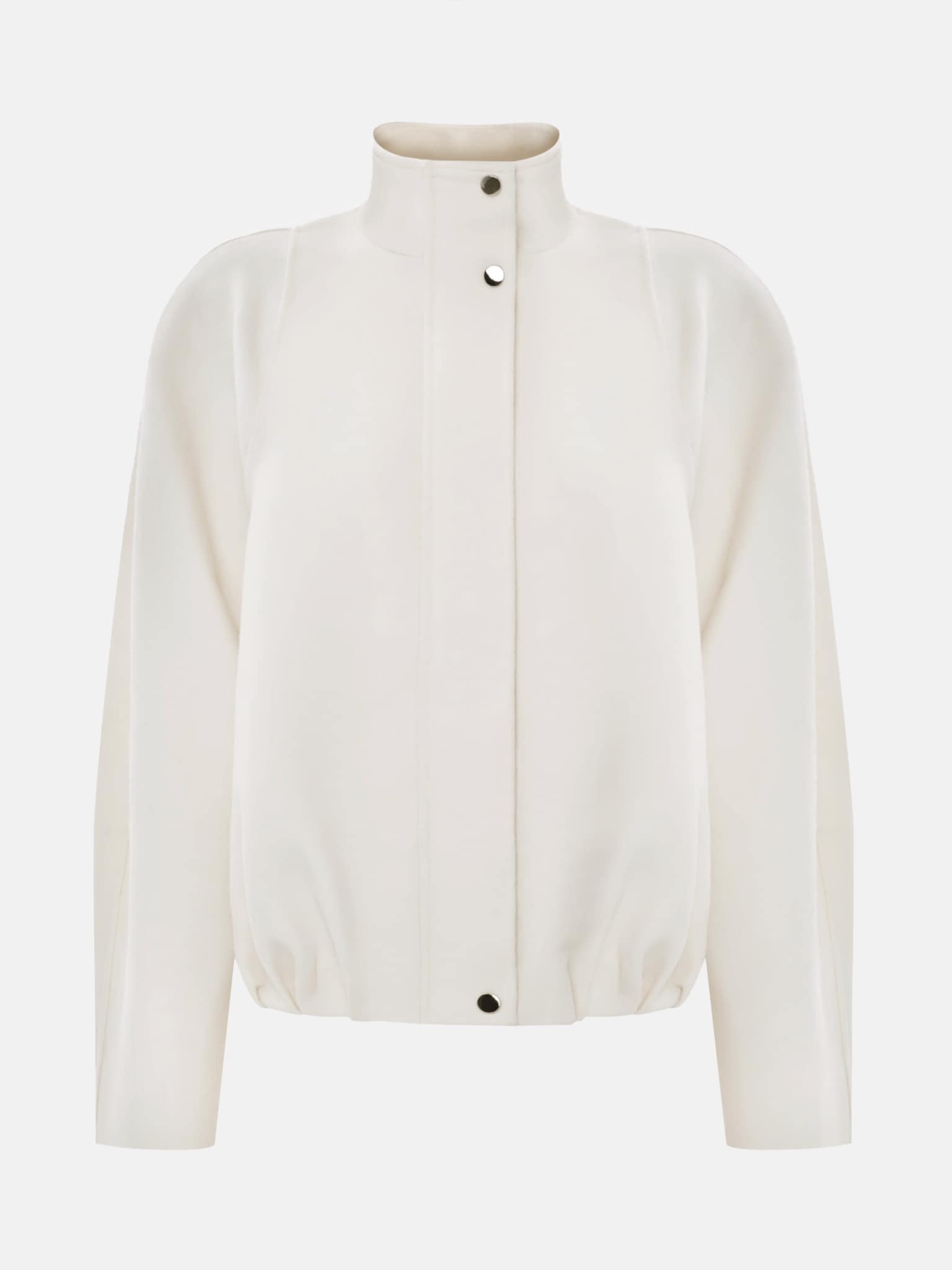 Свободный бомбер из шерстяной ткани