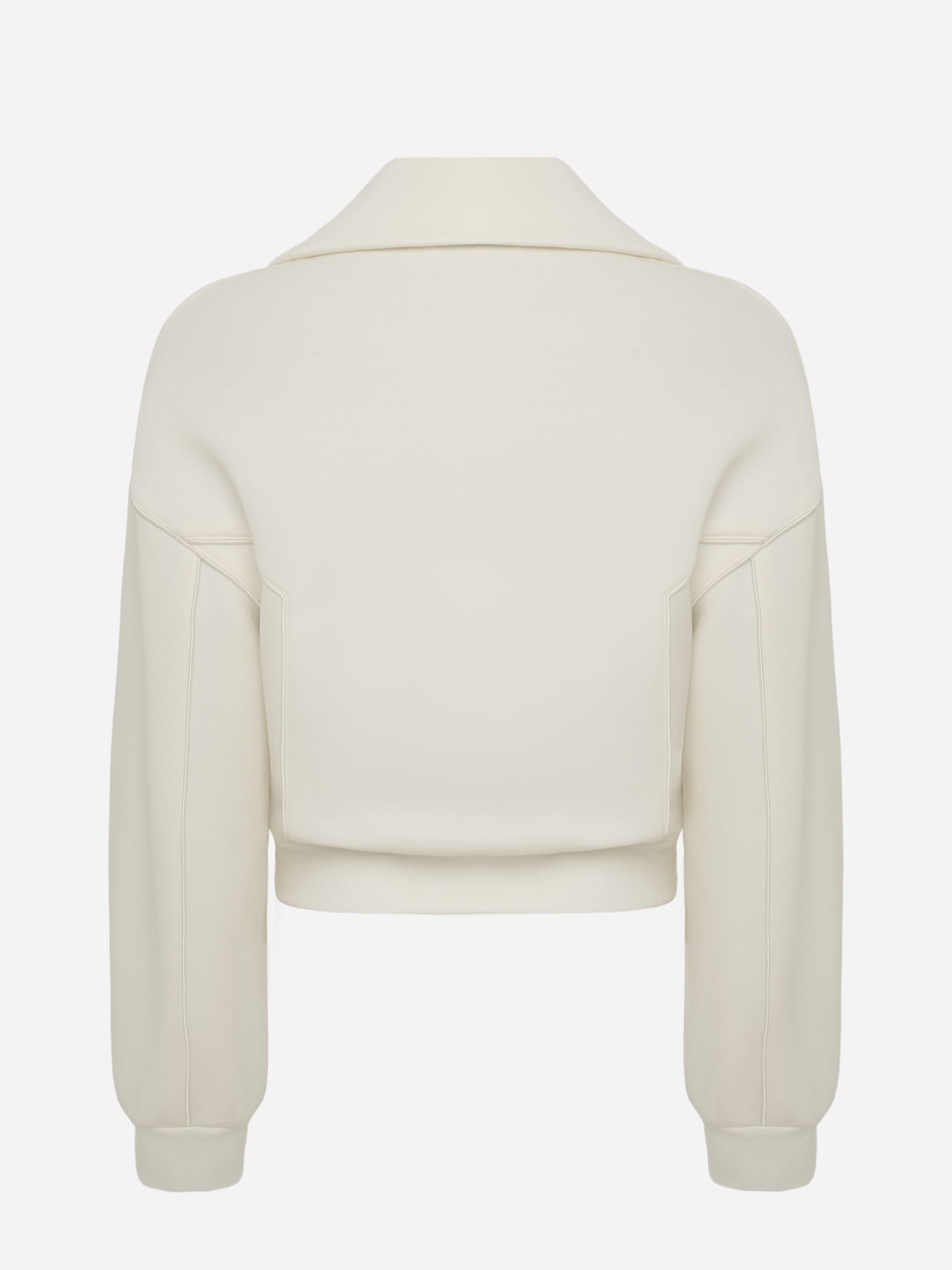 High collar zip-up hoodie