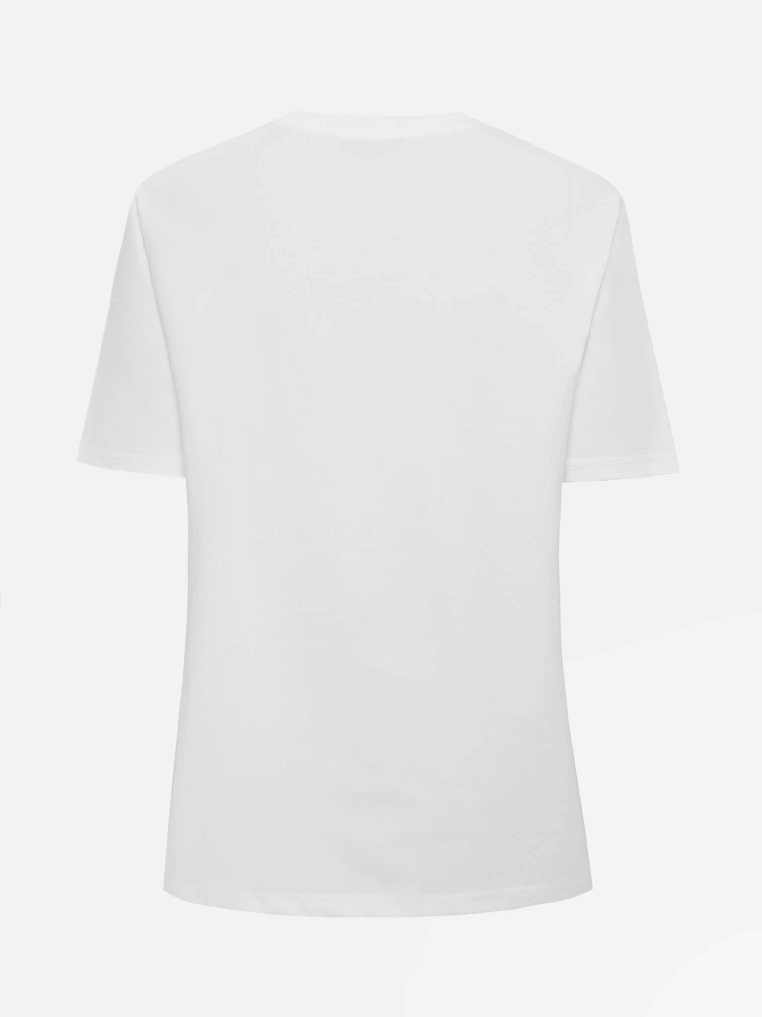 Straight T-shirt with lettering on the chest