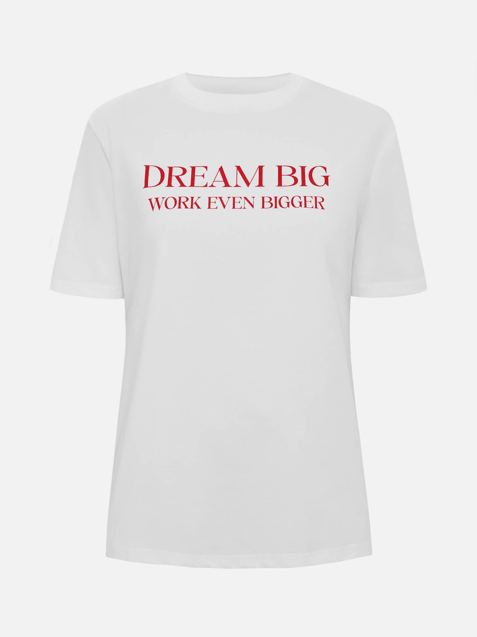 Straight T-shirt with lettering on the chest