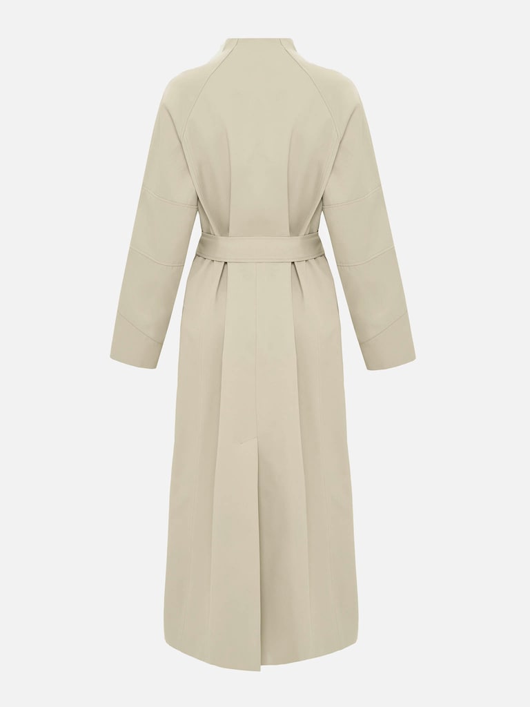 Maxi trench with tonal belt