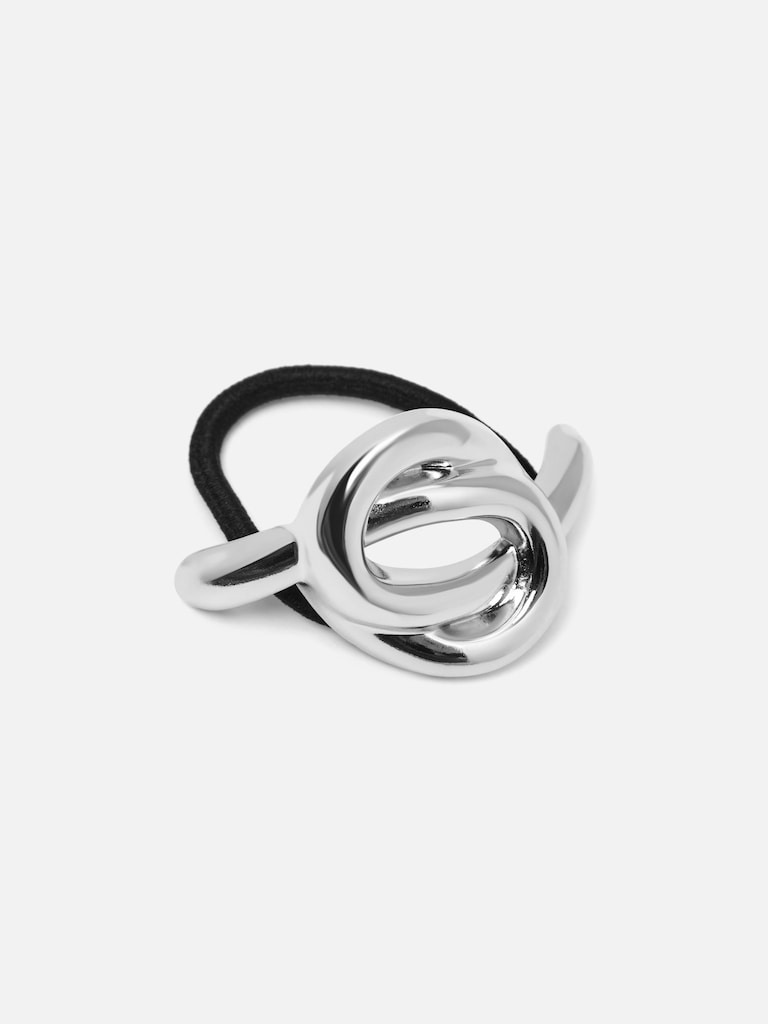 Scrunchie with metal decoration