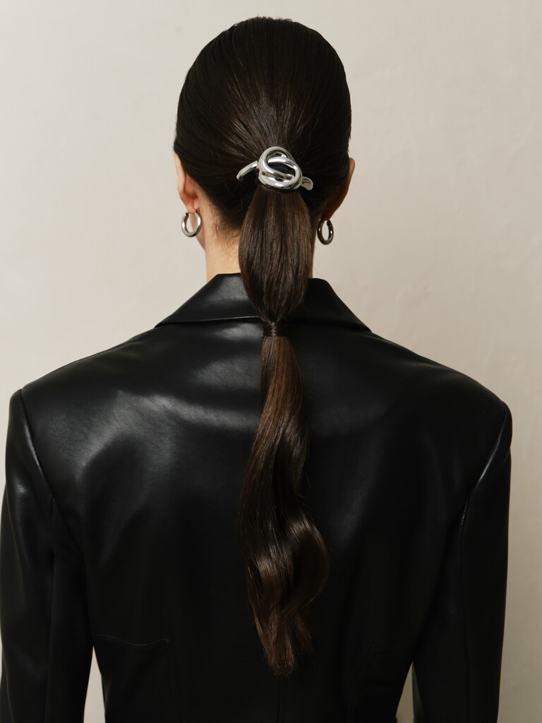 Scrunchie with metal decoration
