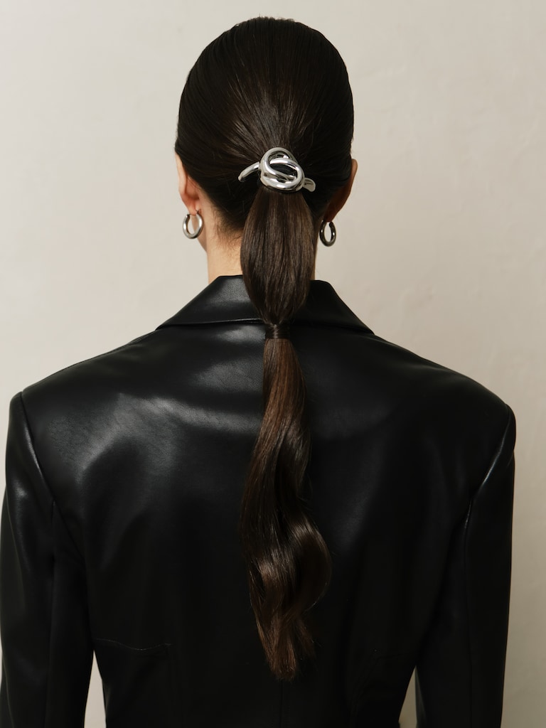 Scrunchie with metal decoration