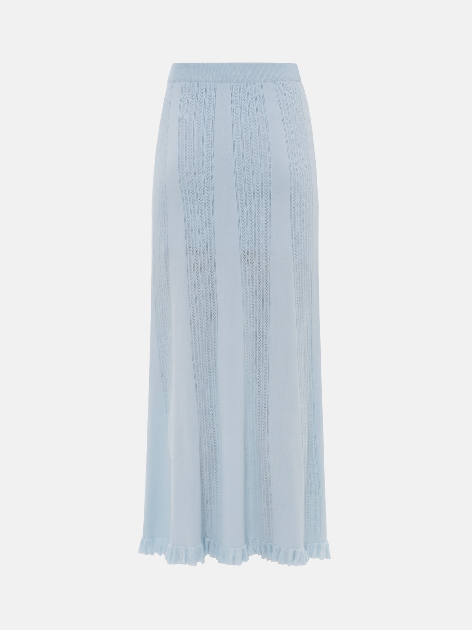Openwork jersey maxi skirt