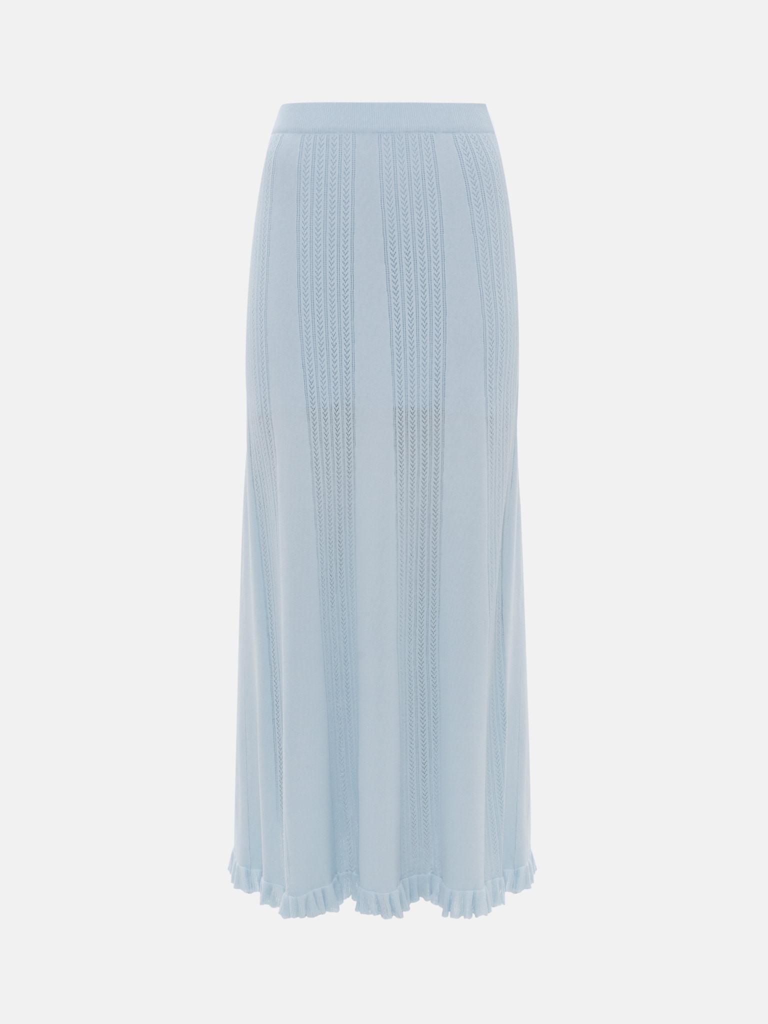 Openwork jersey maxi skirt
