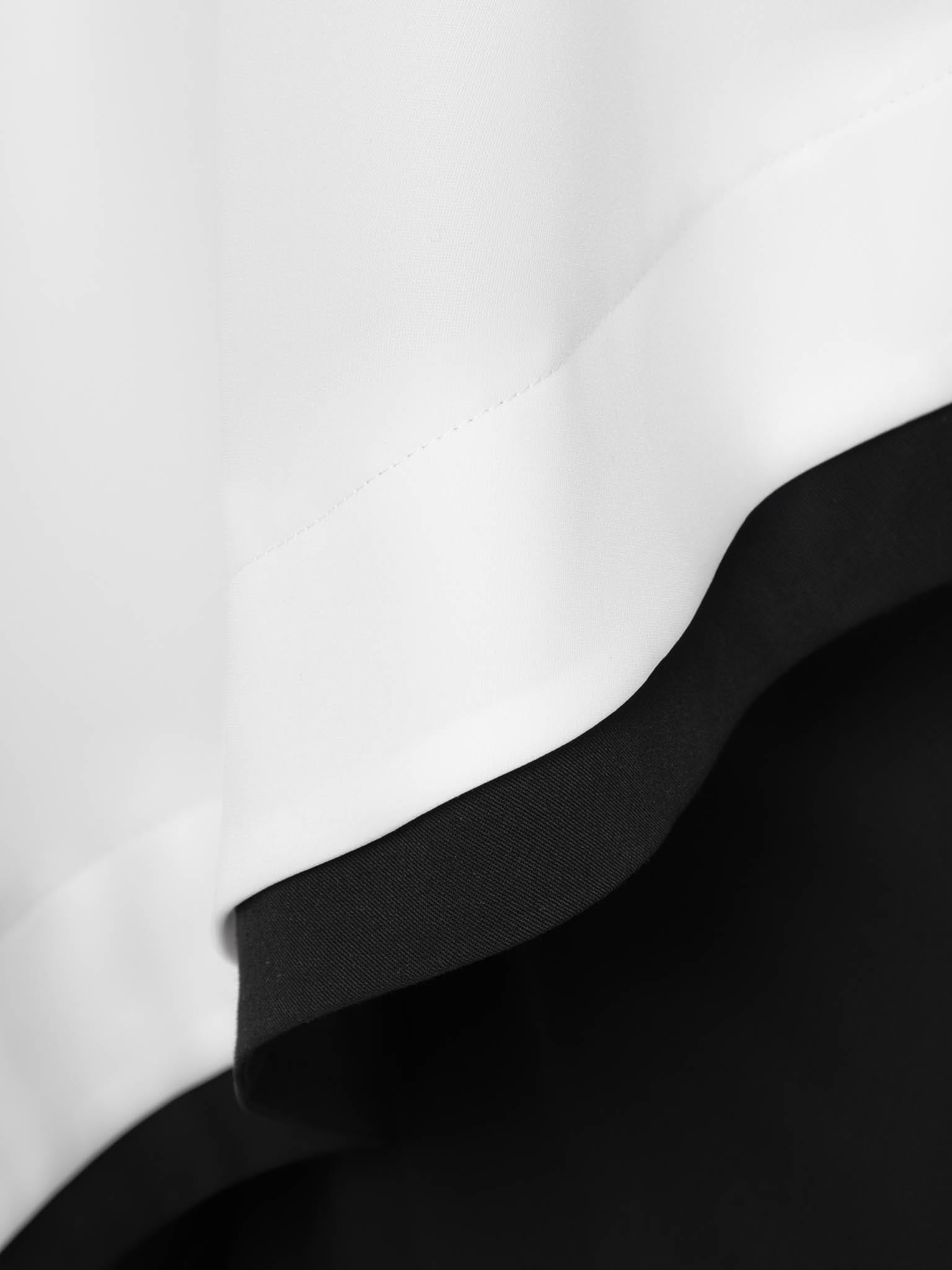 Robe maxi avec cape contrastée