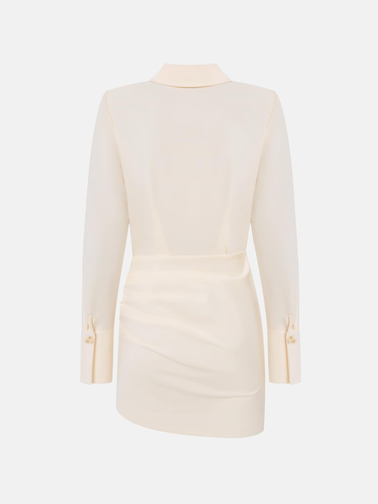 Платье мини с отложным воротником и юбкой со складками