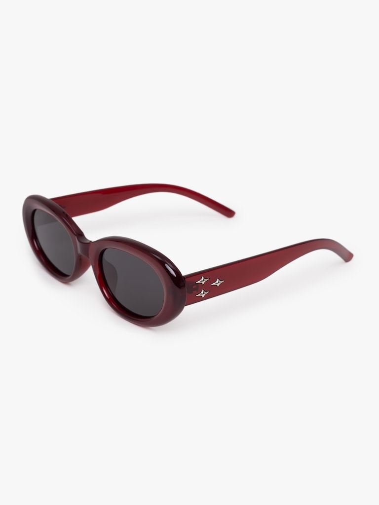 Colourful frame oval sunglasses