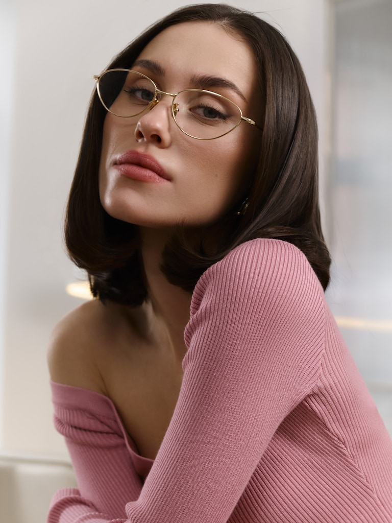 Декоративные очки в металлической оправе