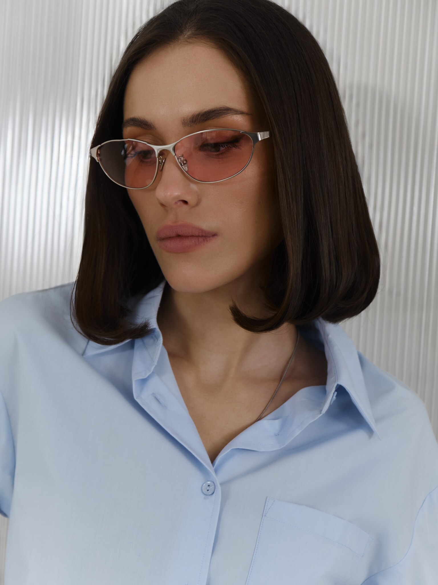 Decorative metal frame sunglasses with coloured lenses