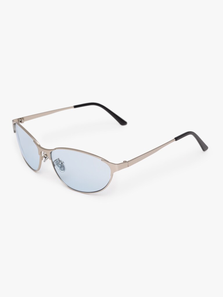 Декоративные очки в металлической оправе с цветными линзами