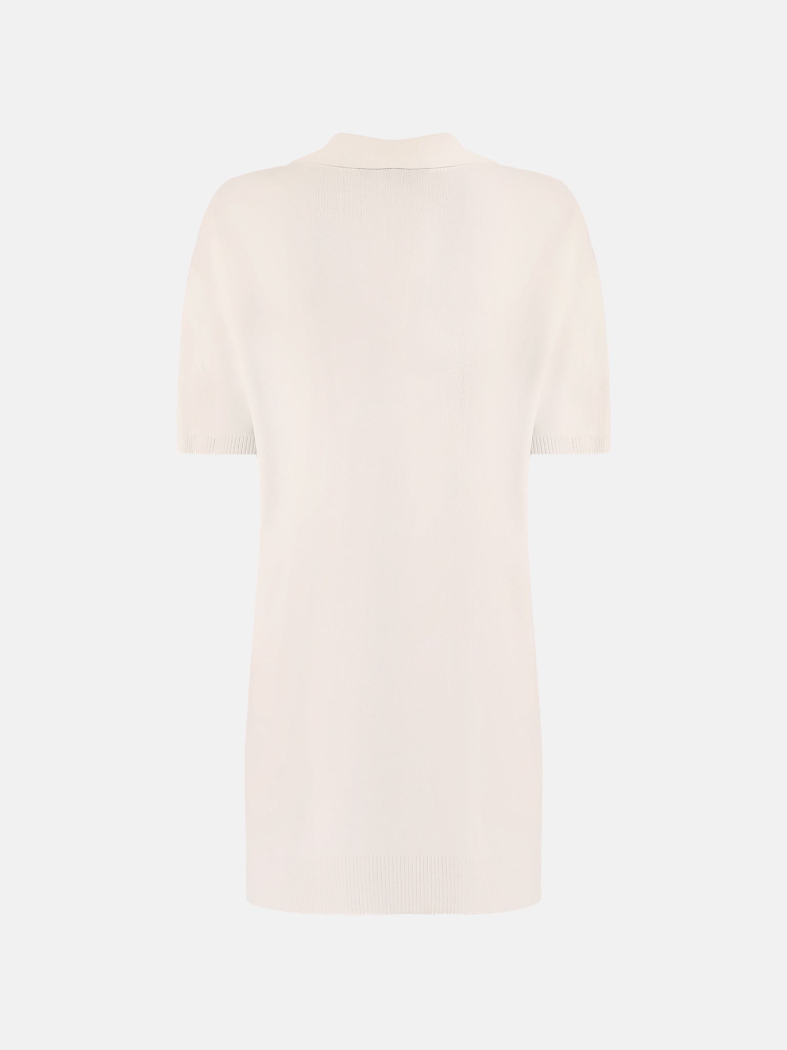 Mini knitted dress with polo collar