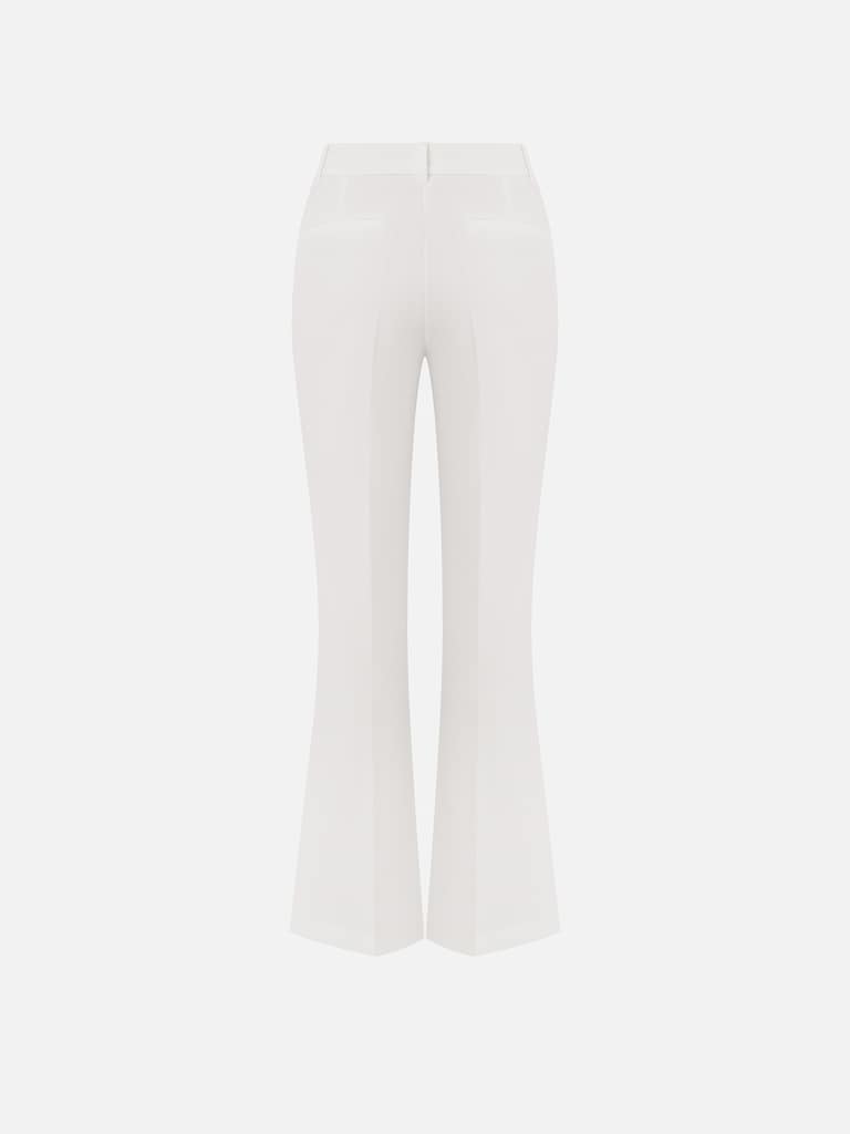 Flared trousers with creases