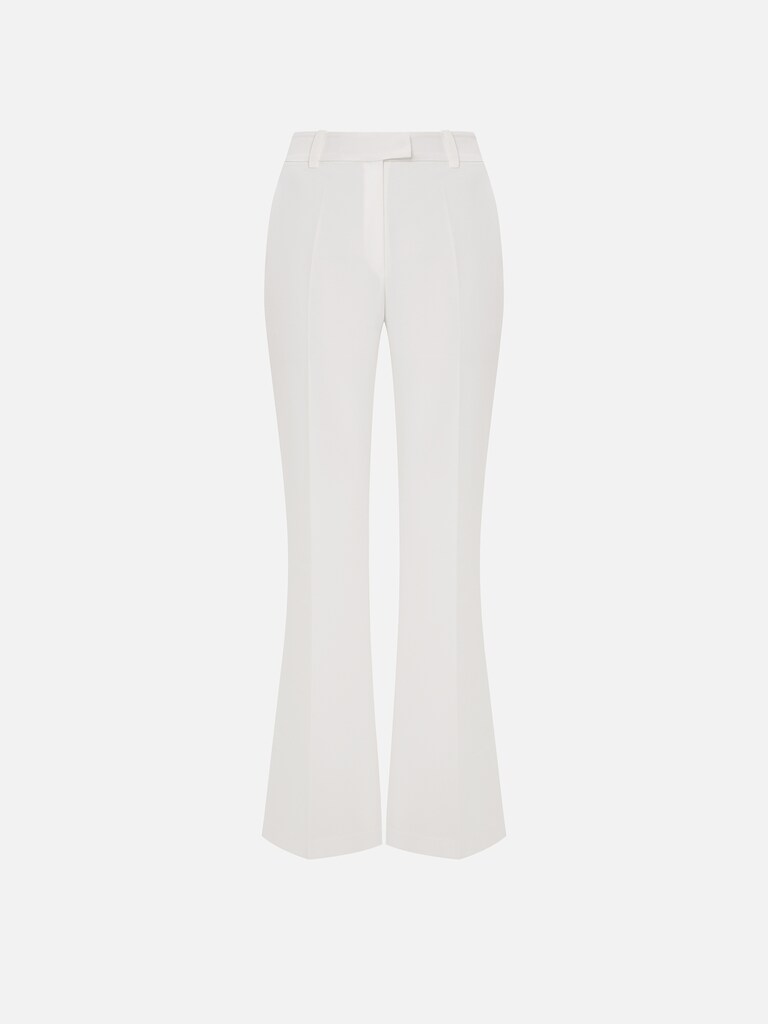 Flared trousers with creases 