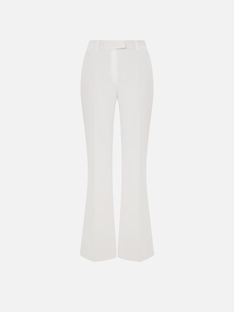 Flared trousers with creases
