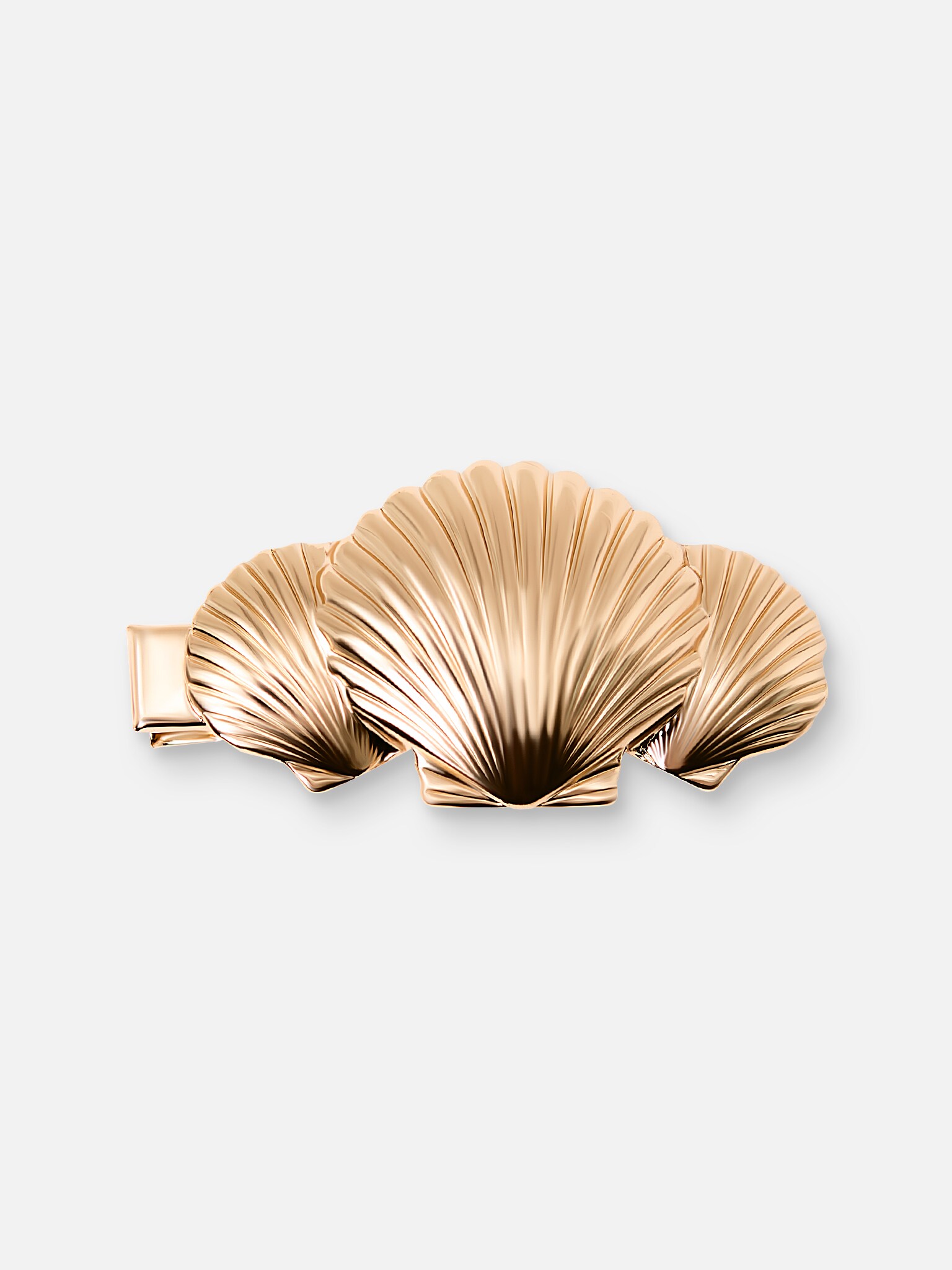 Golden hair clip with marine decor