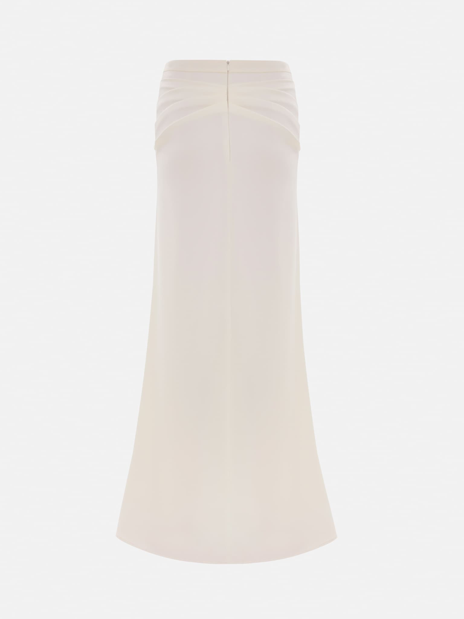 Jupe maxi en satin avec plis sur les hanches