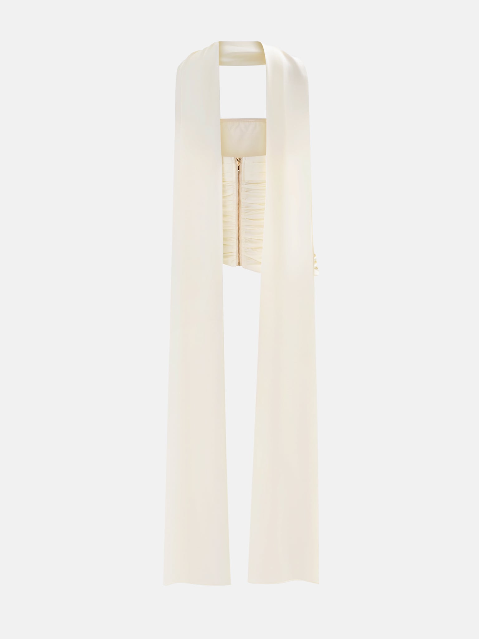 Korsett-Oberteil aus Satin mit langem Schal