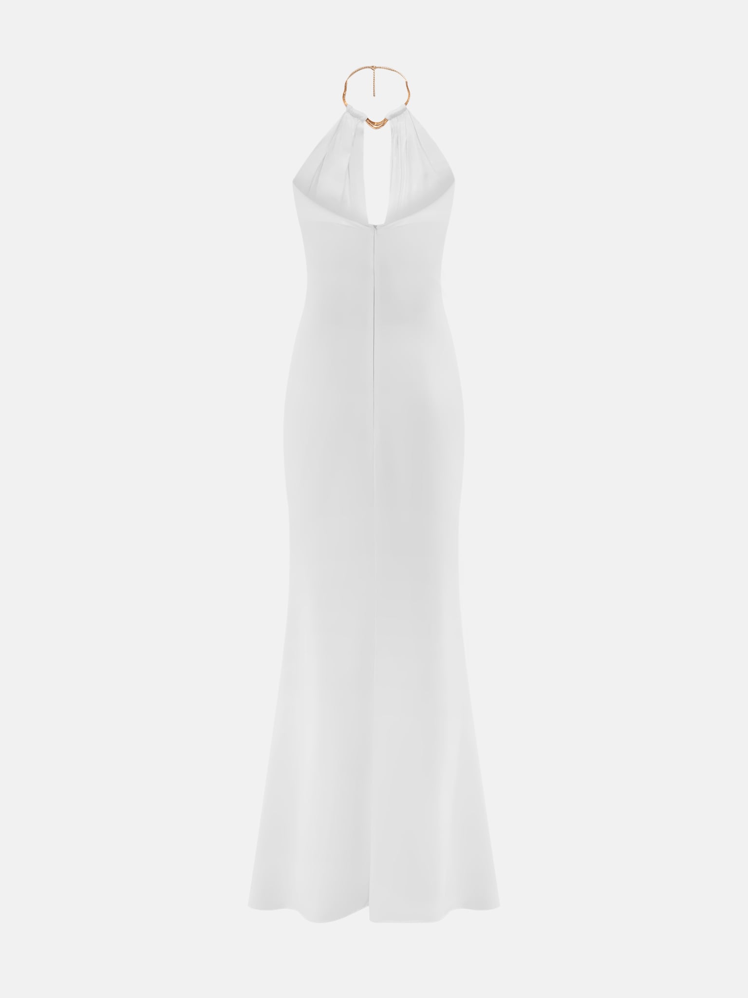 Maxi dress with metallic choker