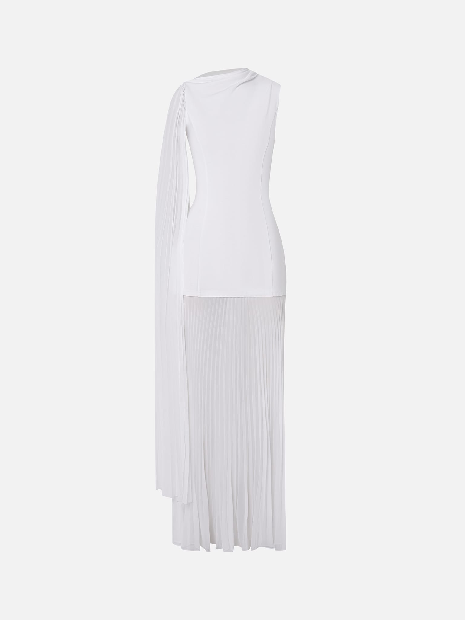 Maxi dress with pleated details