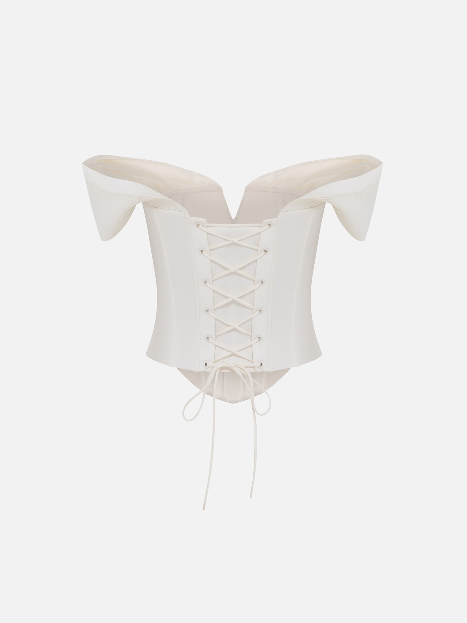 Сатиновый корсет с открытыми плечами