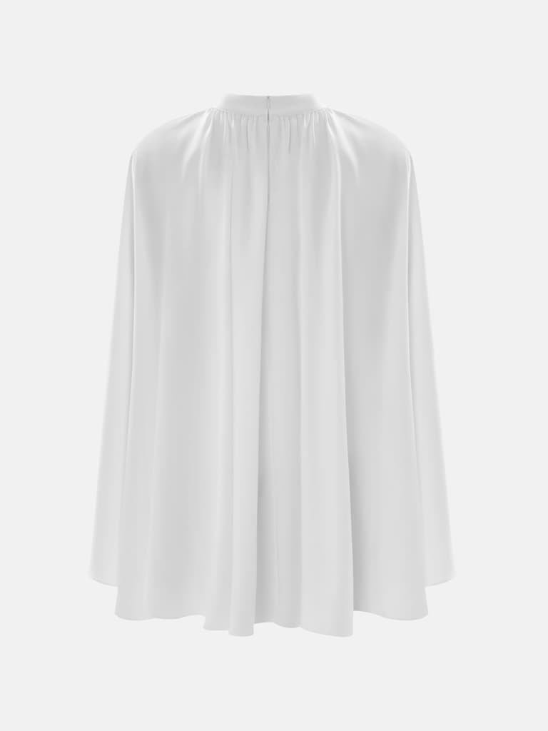 Blouse with tonal cape