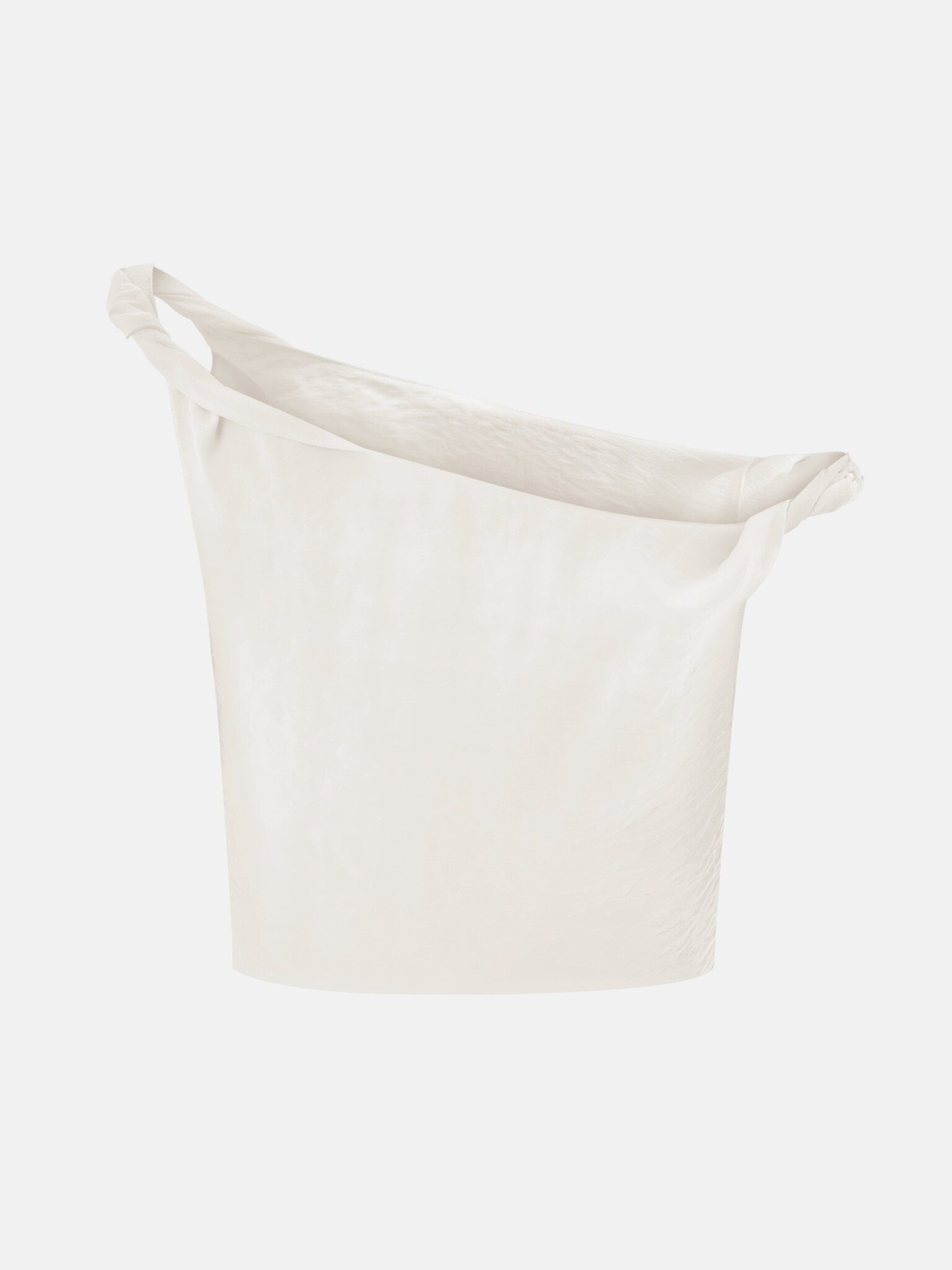 Top na jedno ramię z pomarszczonego materiału