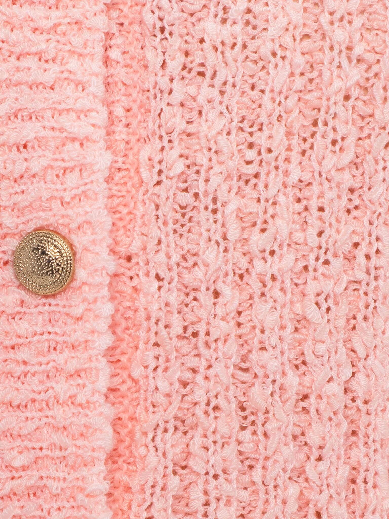 Jersey cardigan with short sleeves and large buttons