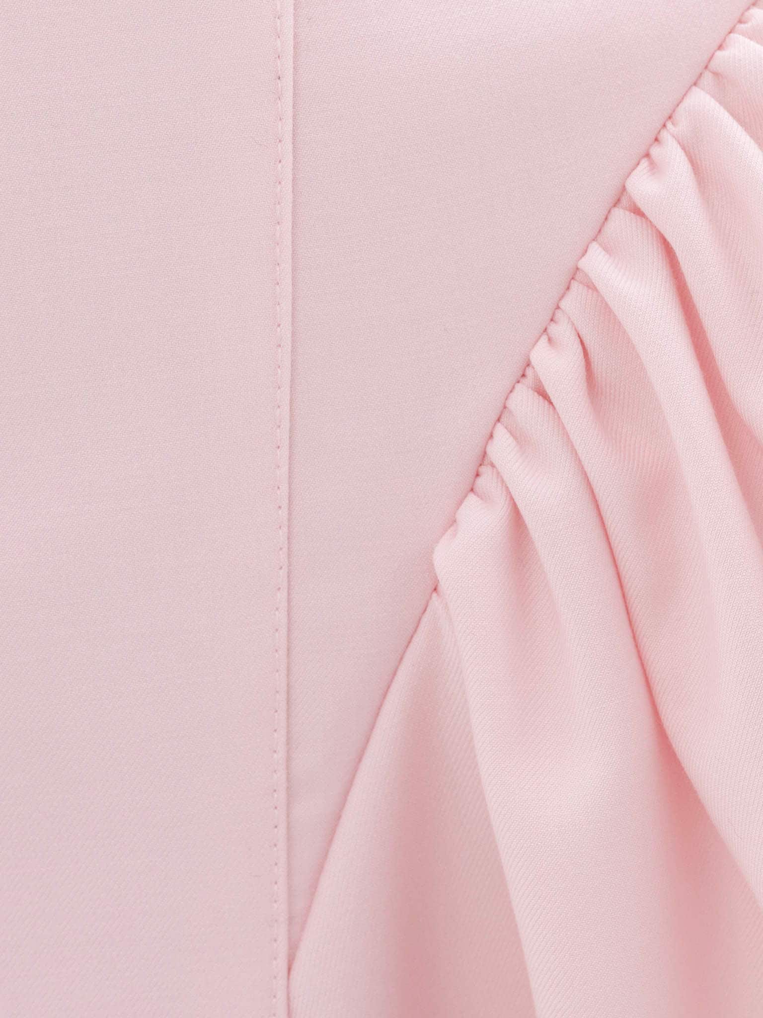 Strappy mini dress with V-shaped insert on the skirt