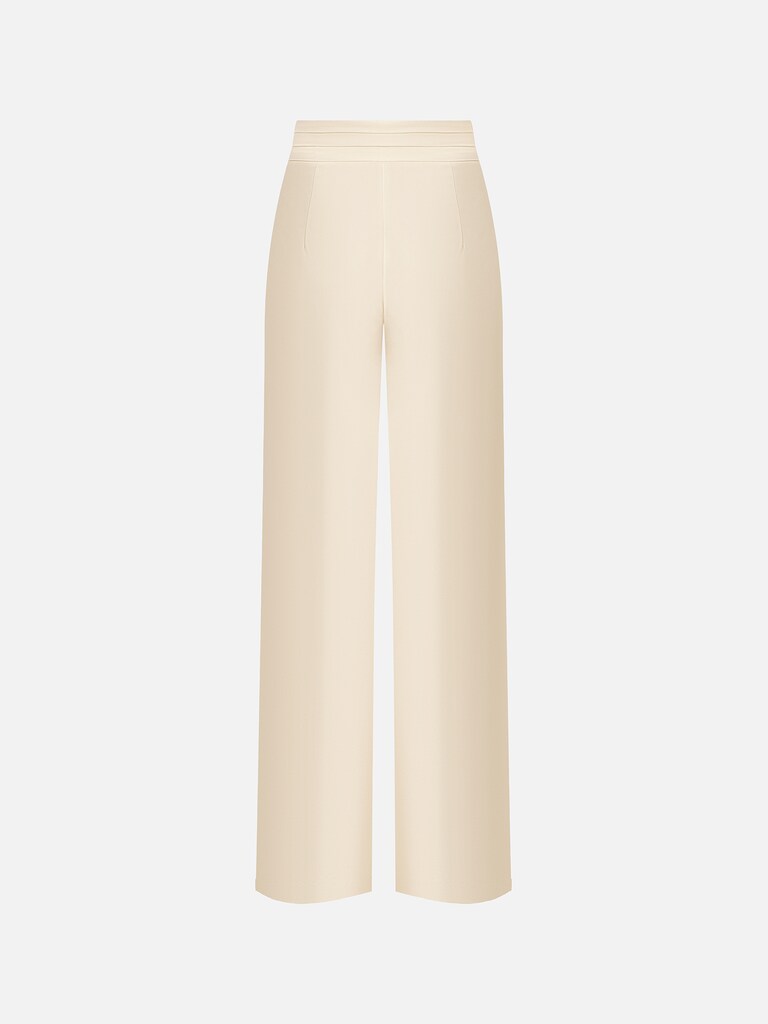 Palazzo trousers with waistband pleats
