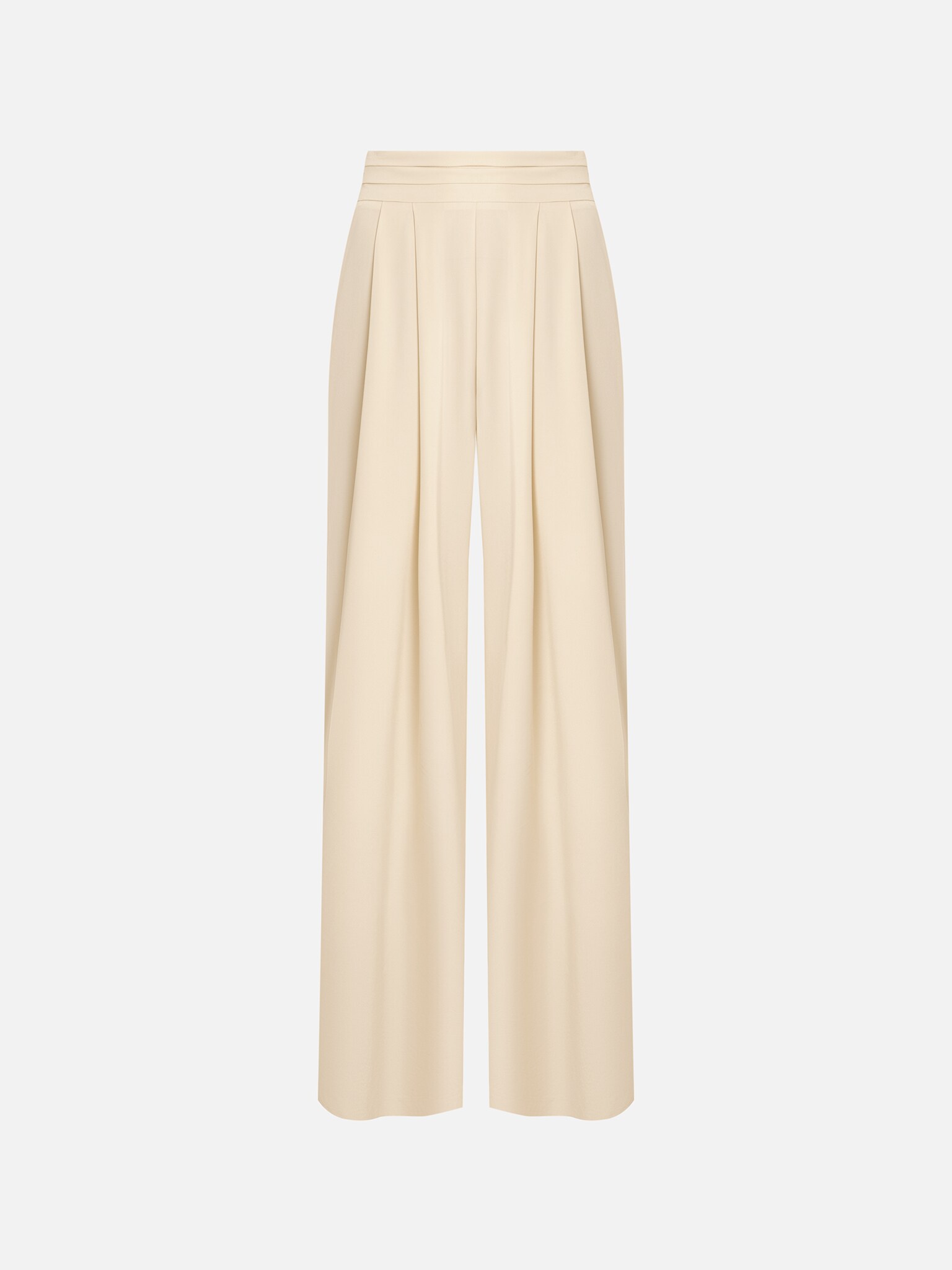 Palazzo trousers with waistband pleats