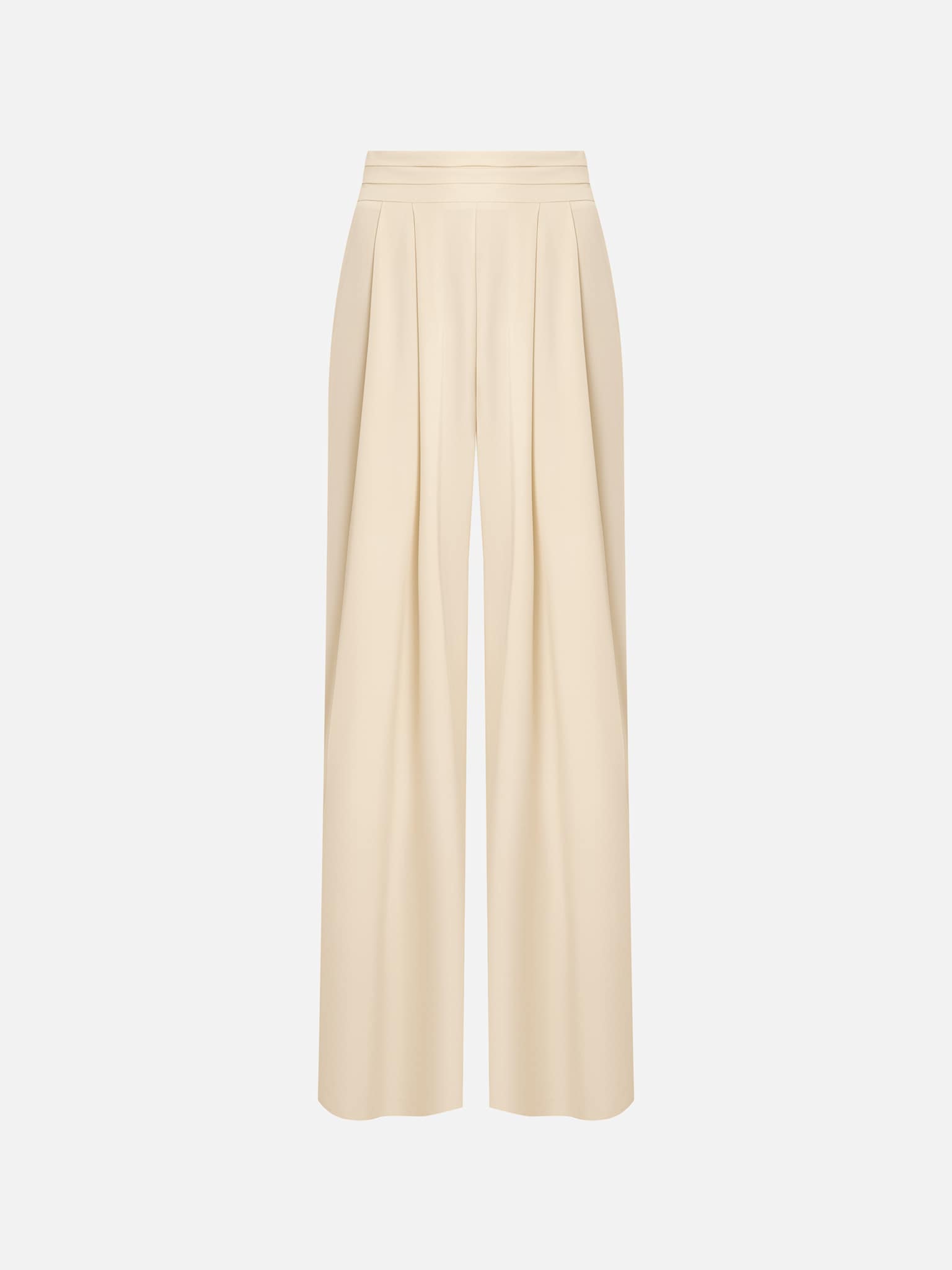 Palazzo trousers with waistband pleats