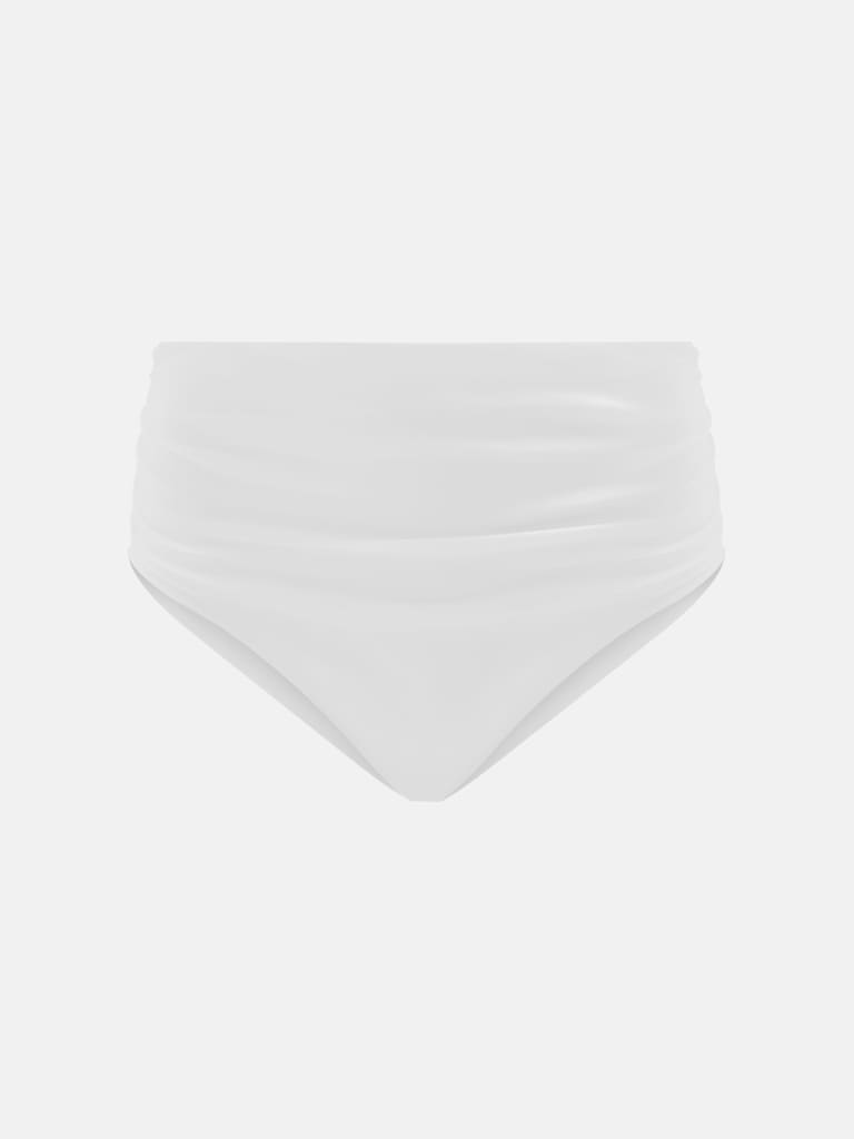 Bikini bottoms with draped waistband
