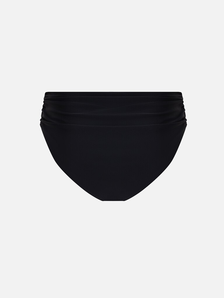 Bikini bottoms with draped waistband