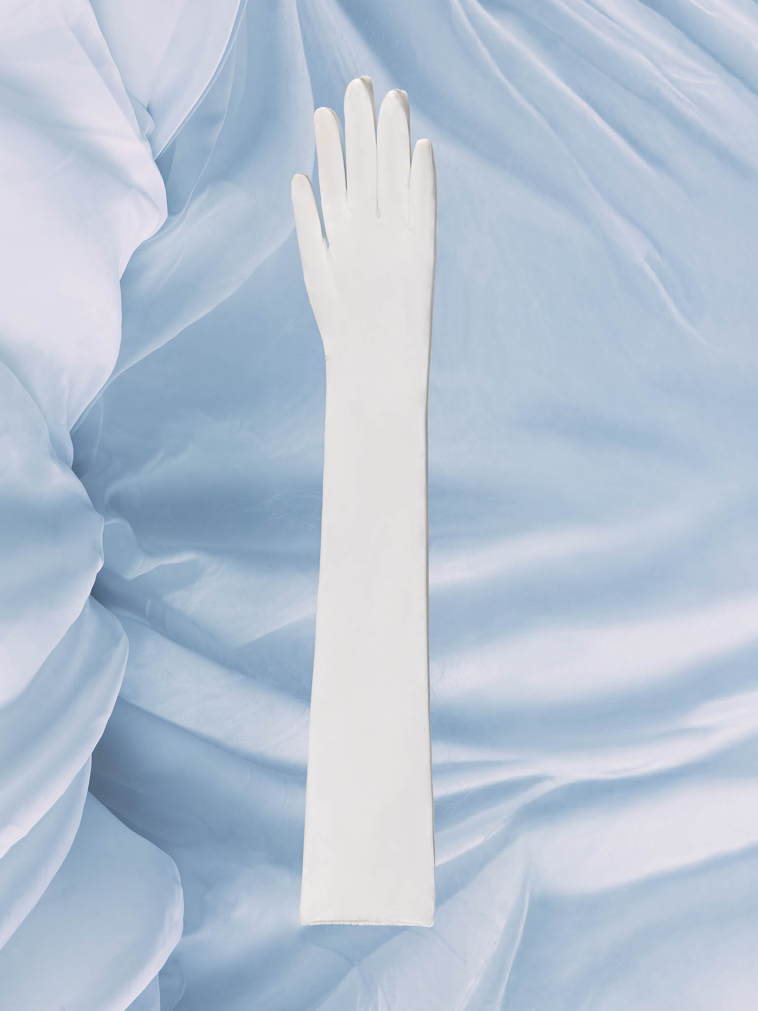Long satin gloves