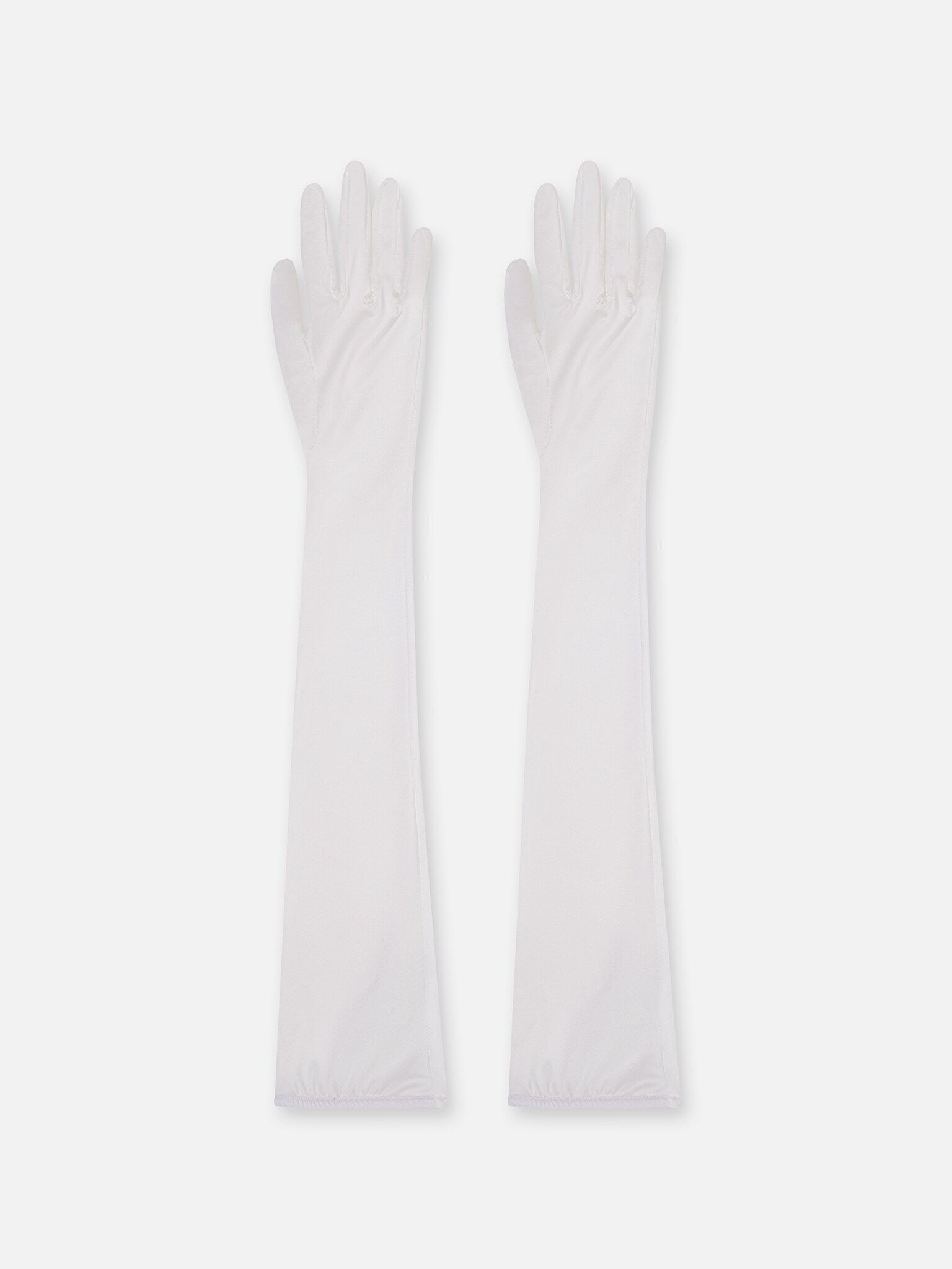 Long satin gloves