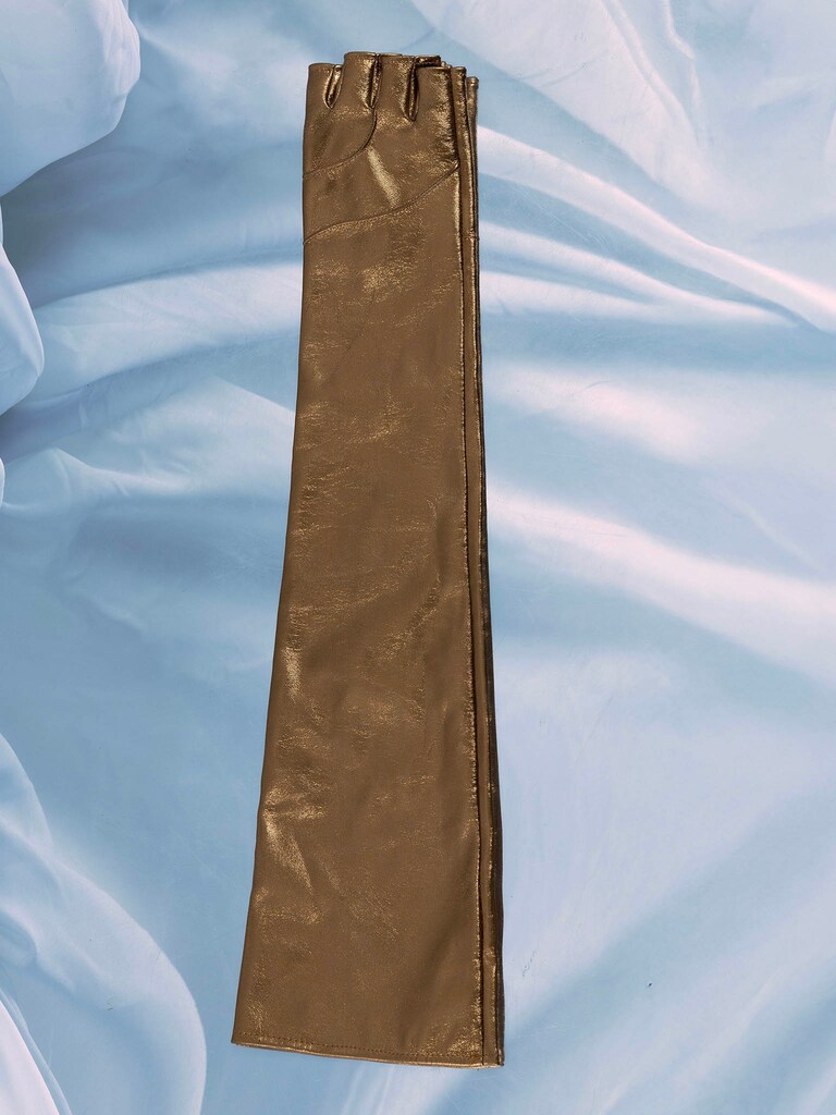 Long eco leather gloves