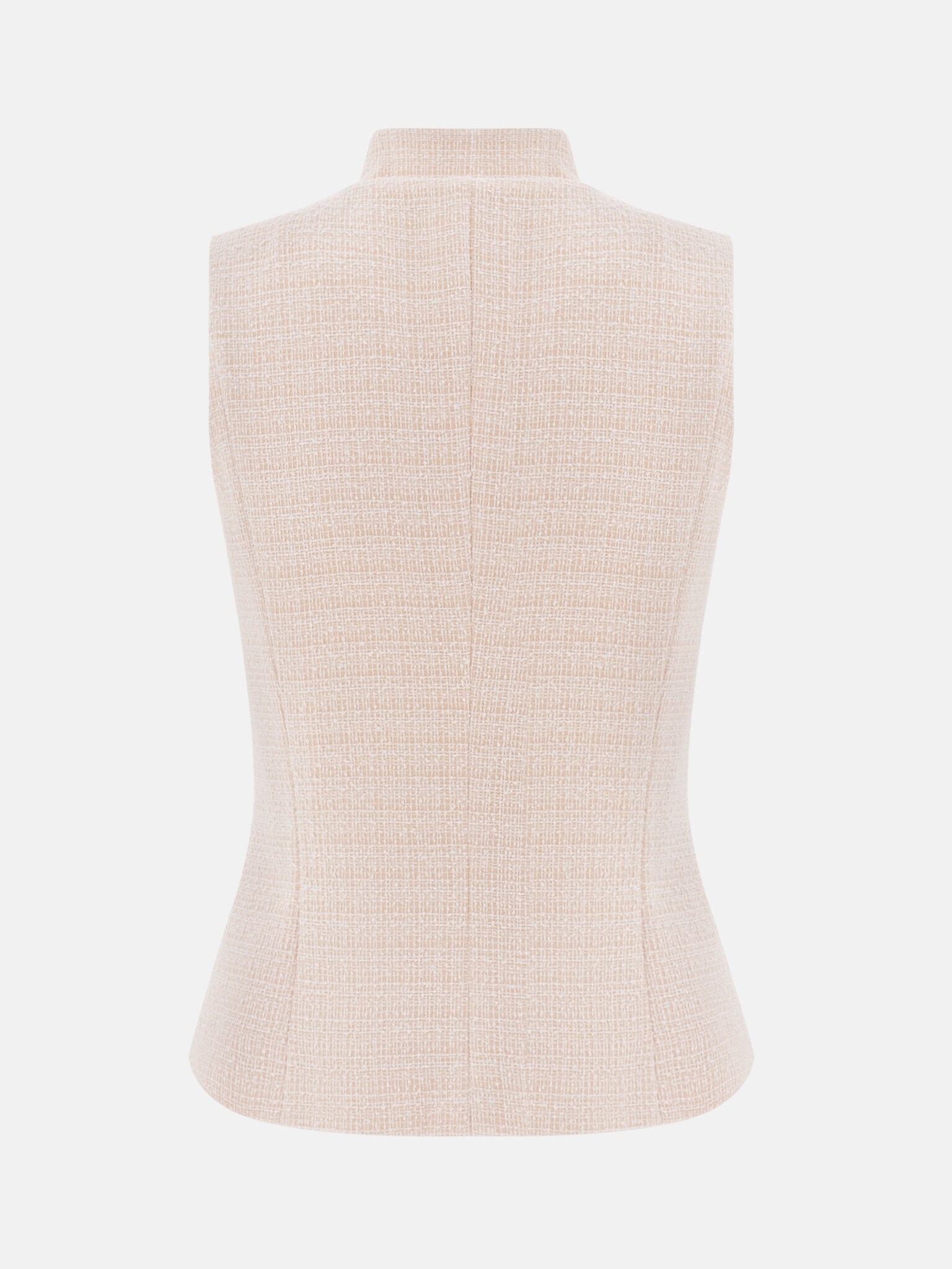 Fitted tweed waistcoat