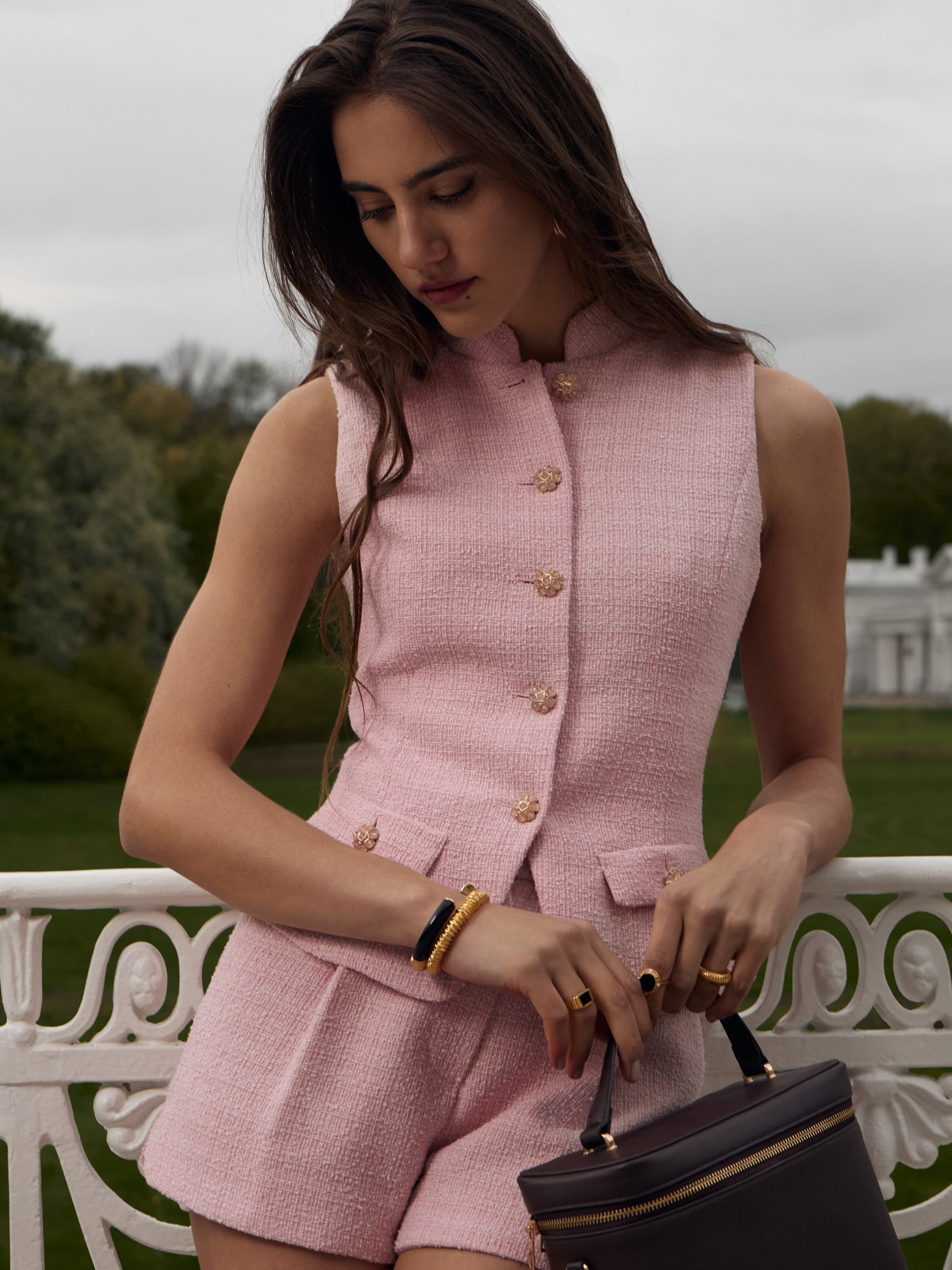 Твидовые шорты мини