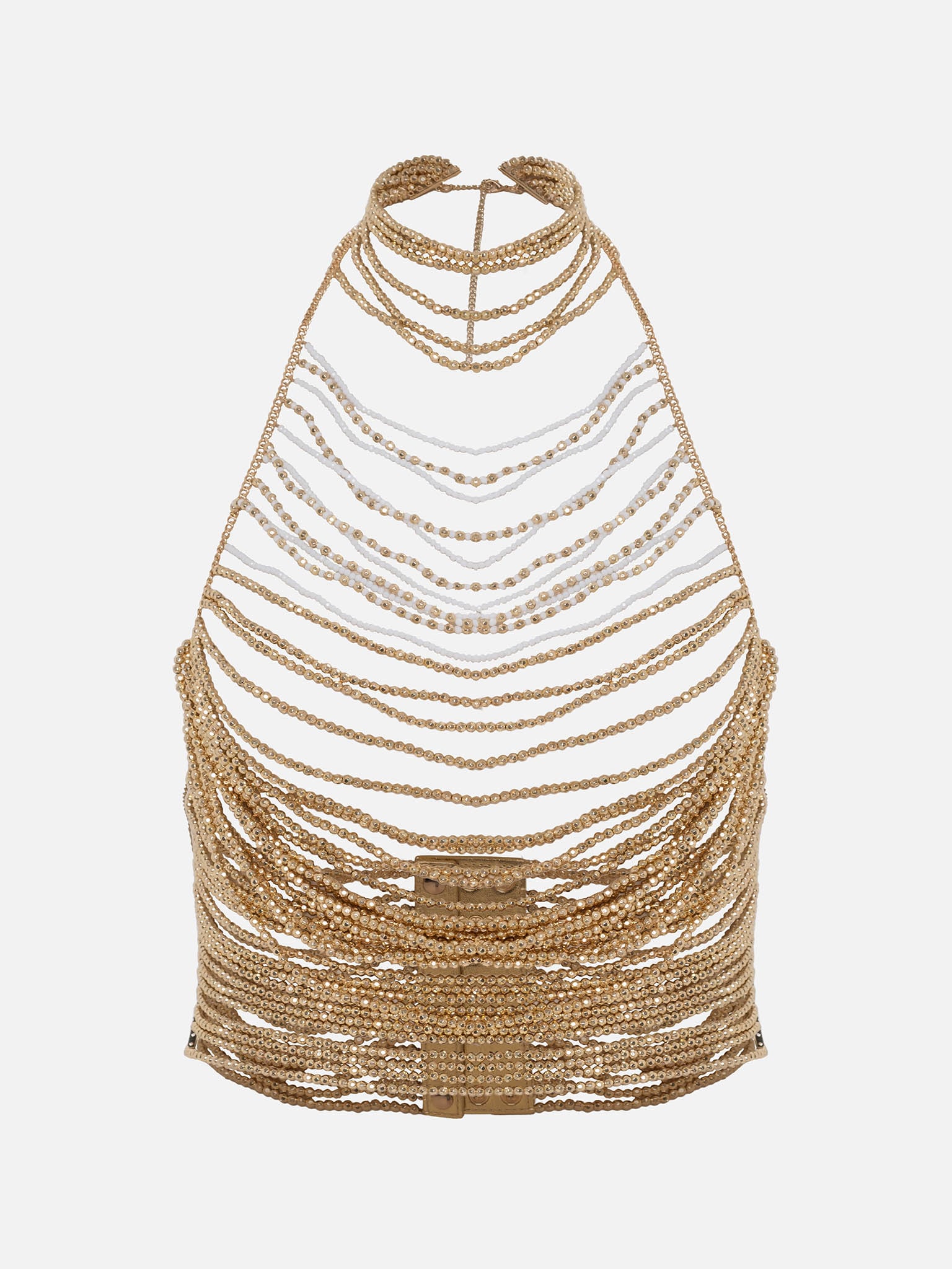 Декоративный топ из крупных бусин