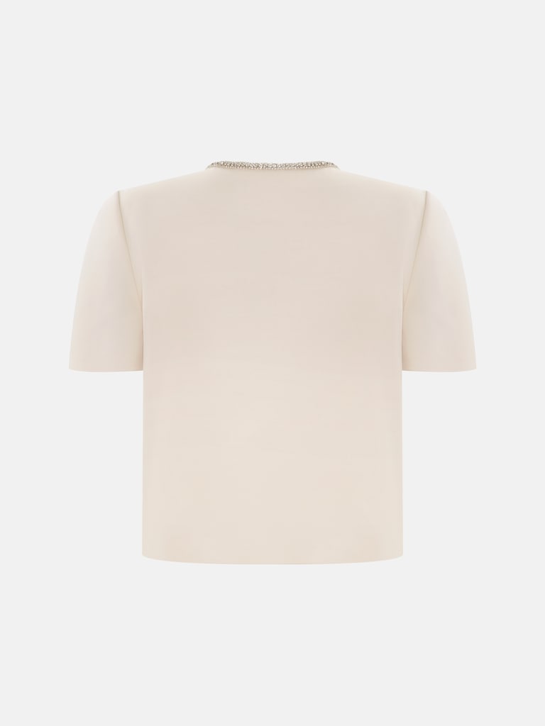 Жакет с короткими рукавами и блестящими пуговицами